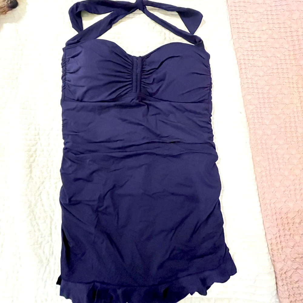 Tommy Bahama size 16 one piece swimsuit Navy